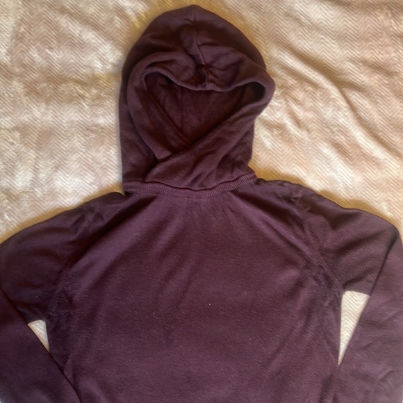 Lululemon Sweet Savasana Pullover Knit Hoodie Sweater sz 4 Heathered Bordeaux - Picture 3 of 11